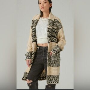 Lucky Brand NEW Fairisle Coatigan